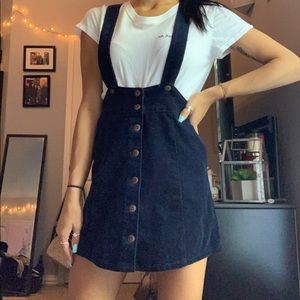 Corduroy overall skirt